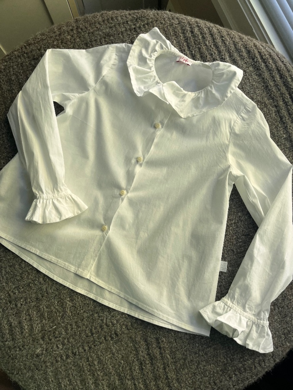 IL GUFO ruffled-collar blouse, 6Y
